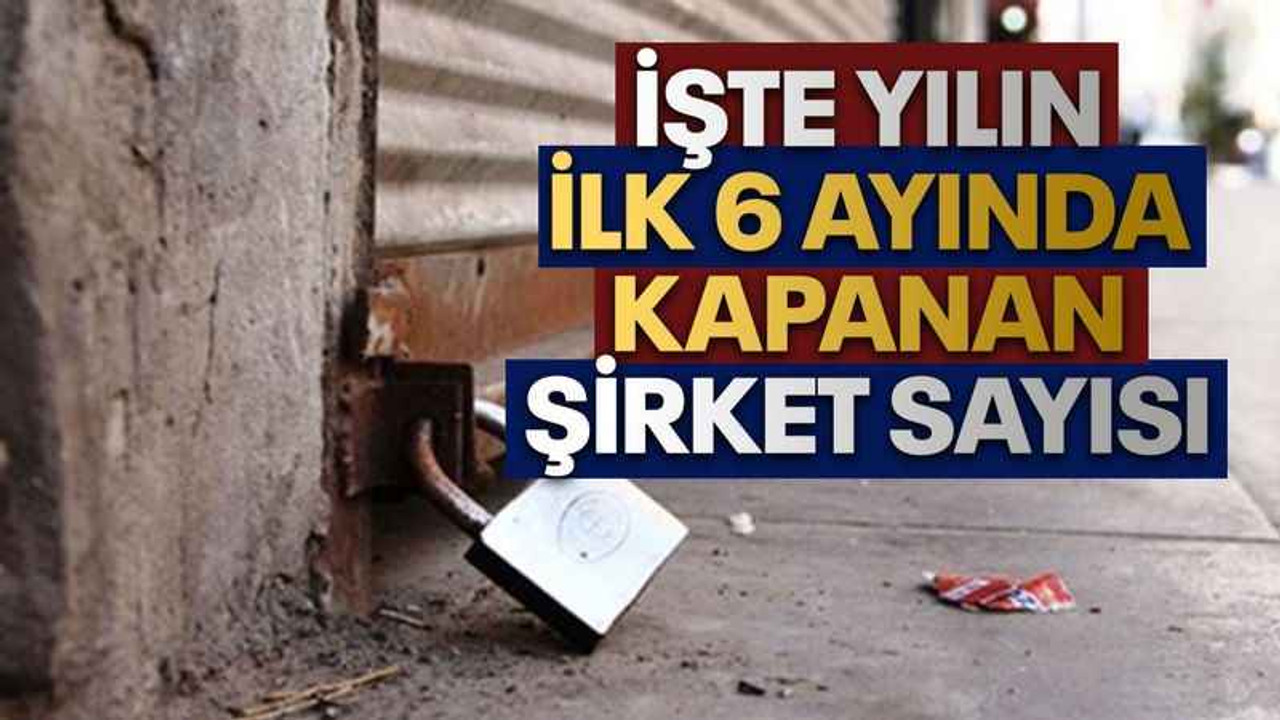 İşte yılın ilk 6 ayında kapanan şirket sayısı